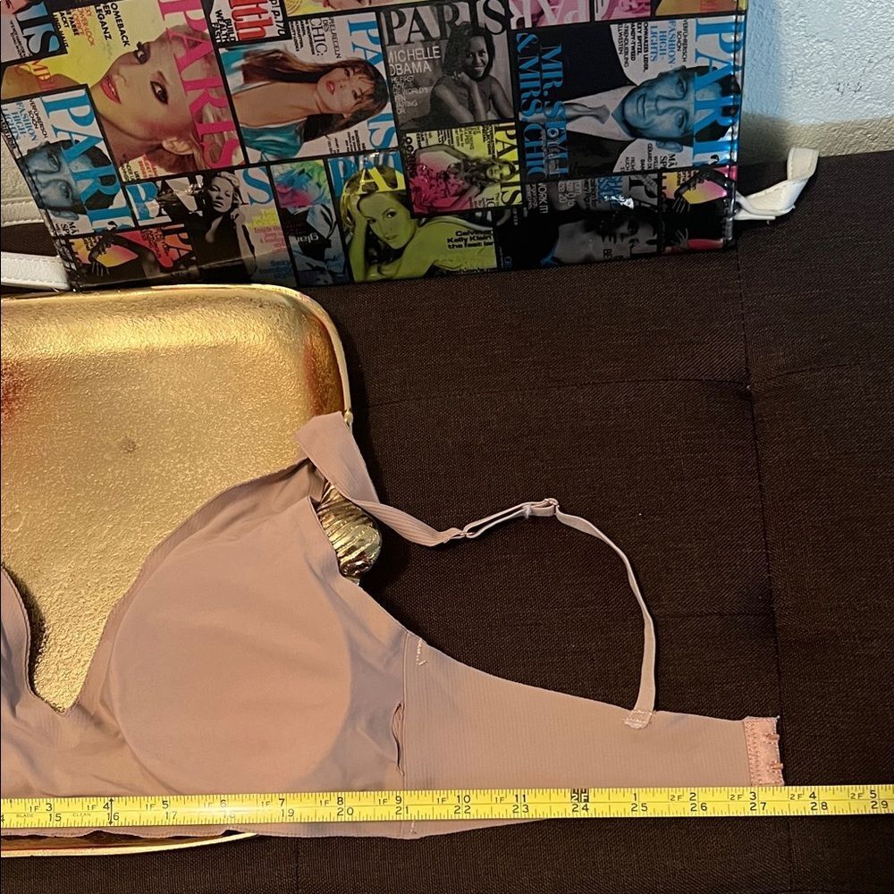 #1247** Nude Ribbed Bralette Bra - Picture 4 of 5